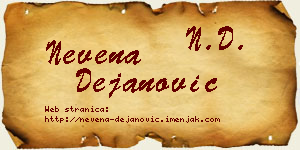 Nevena Dejanović vizit kartica